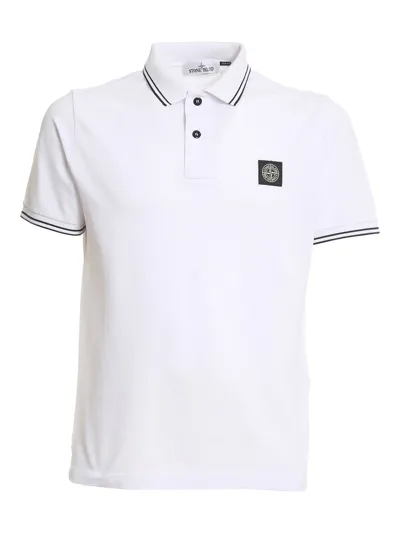 Stone Island Polo In Bianco