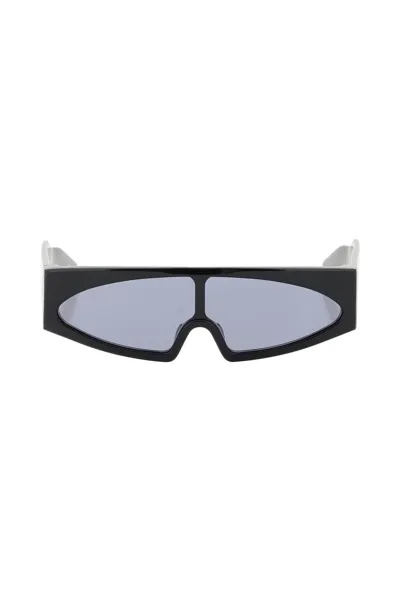 Rick Owens Gene Rectangle-frame Sunglasses In Black