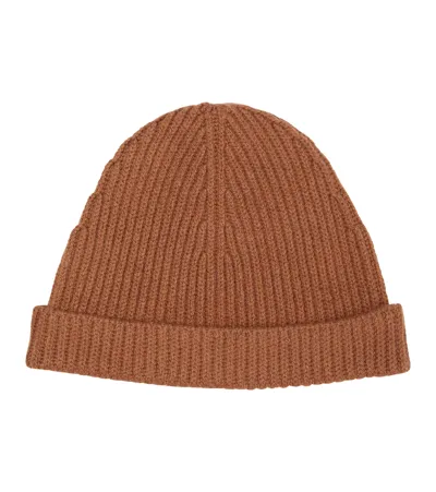 The Row Ribbed-knit Cashmere Beanie In Cml Camel