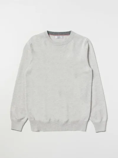 Brunello Cucinelli Kids' Cashmere Sweater In Grey