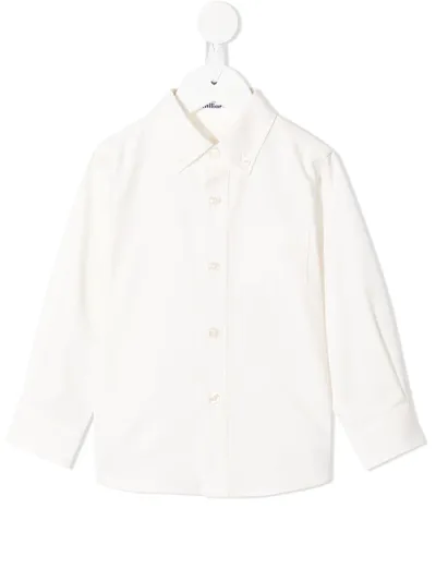 Familiar Kids' Buttoned Long-sleeve Shirt In White