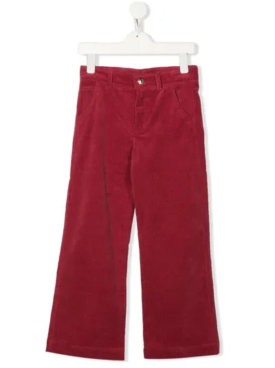 Chloé Kids' Organic Cotton Corduroy Pants In Pink