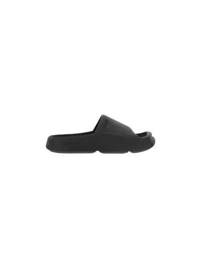 Heron Preston Eco Molded Rubber Slide Sandals In Black