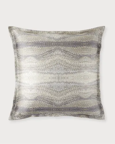 Callisto Home Metallic Abstract European Sham In Silver