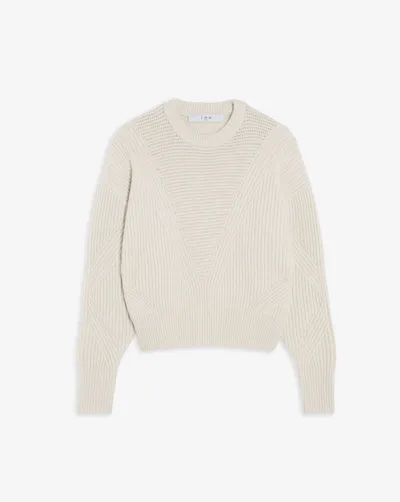 Iro Mona Round-neck Wool Sweater In Clear Beige