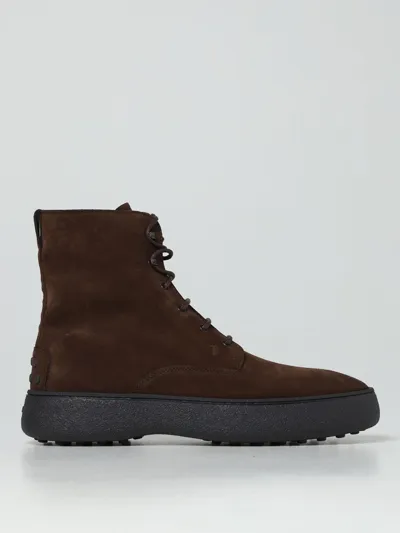 Tod's Suede Ankle Boots In Brown