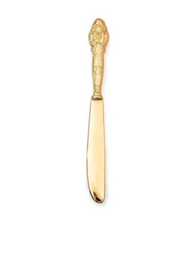 Moschino Gold-tone Knife Pin