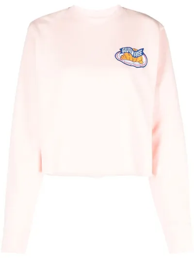 Opening Ceremony Brioches Embroidered-logo Sweatshirt In Rosa