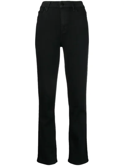 Paige Cindy High-rise Ankle Straight Jeans In Schwarz