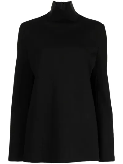 Gia Studios High-neck Jumper In Black