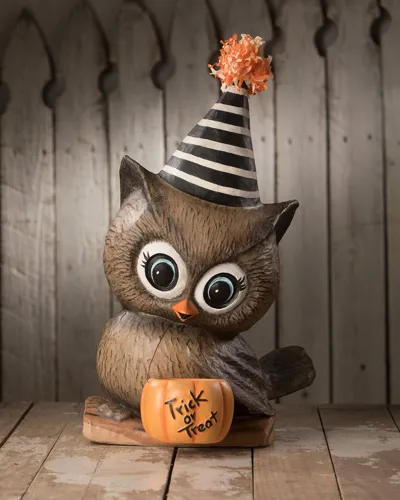 Bethany Lowe Halloween Hoot Owl Decoration