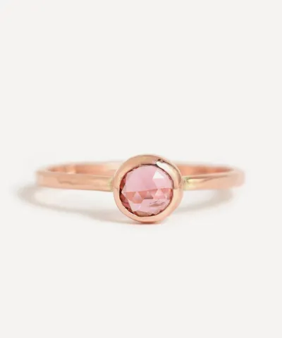 Melissa Joy Manning 14ct Gold Rose-cut Pink Tourmaline Ring