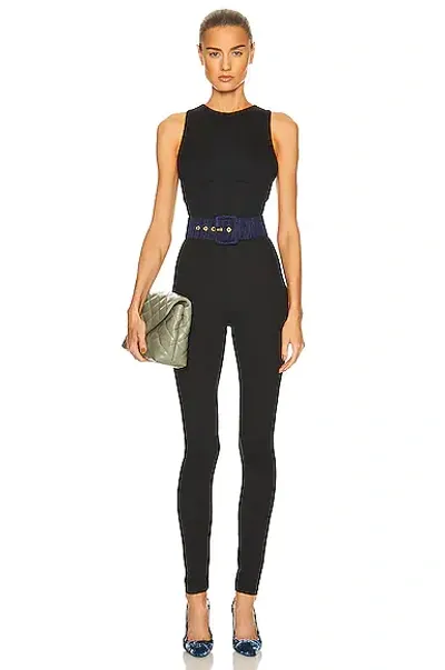 Saint Laurent Sleeveless Jumpsuit In Noir