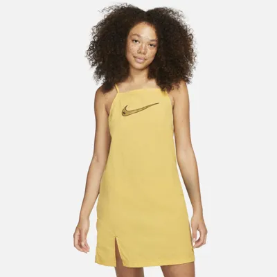 Nike Sportswear Swoosh Women's Woven Cami Dress In Green