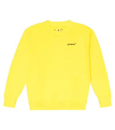 Off-white Kids' Monster Arrow Crew-neck Sweatshirt In Yellow