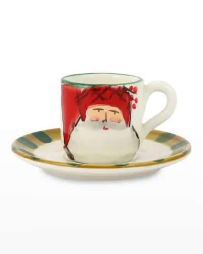 Vietri Old St. Nick Espresso Cup And Saucer