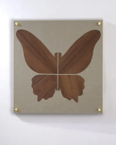 Tommy Mitchell Walnut Butterfly Artwork