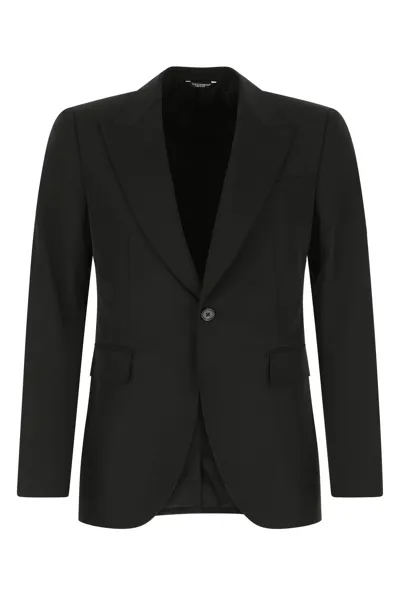 Dolce & Gabbana Tailored Single-breasted Blazer With Sleek Silhouette In Black