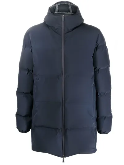 Herno Padded Mid-length Coat In Blue