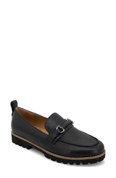 Gentle Souls By Kenneth Cole Eugene Lug Bit Loafer In Black