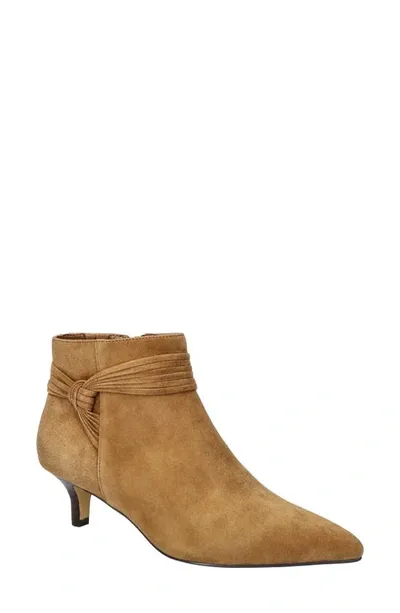 Bella Vita Jani Pointed Toe Bootie In Cognac Leather