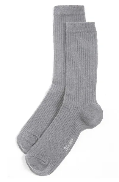 Stems Cloud Cashmere Crew Socks In Grey