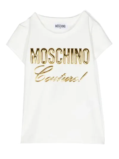 Moschino Kids' Logo-print Crew Neck T-shirt