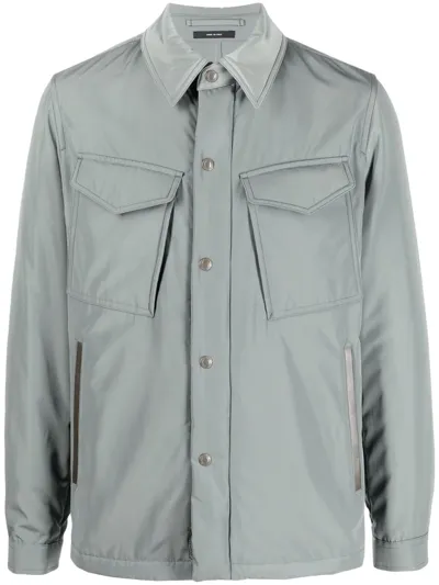 Tom Ford Button-front Shirt Jacket In Grün