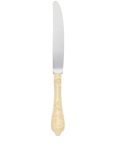 Dolce & Gabbana 24kt Gold-plated Dessert Knife In Multicolor