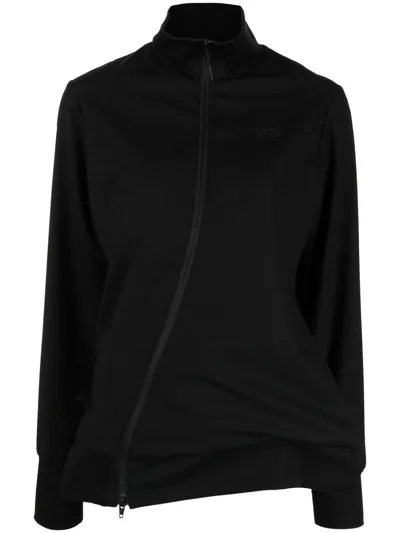 Y-3 Asymmetric Zip Sweatshirt In Black