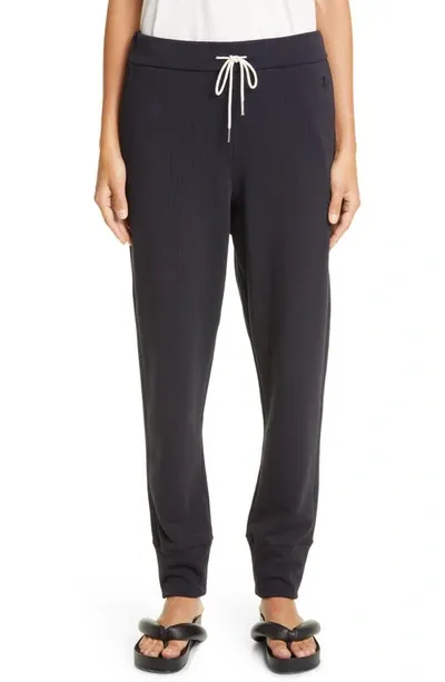 Jil Sander High-waist Drawstring Cotton-jersey Track Pants In Black