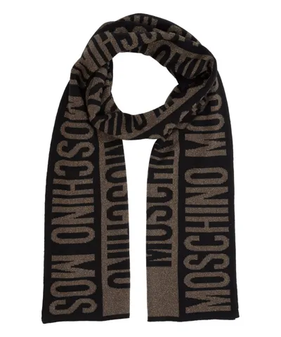 Moschino Wool Wool Scarf In Black