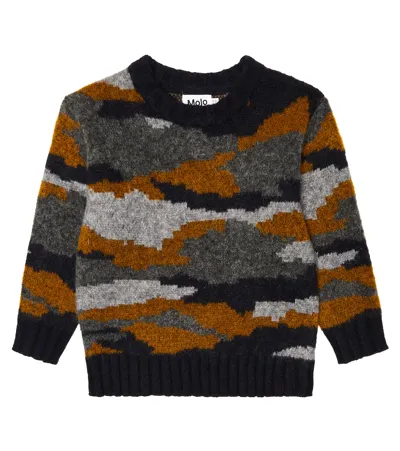 Molo Babies' Camouflage-pattern Jumper In Grau