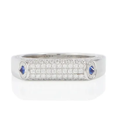 Rainbow K Grace 14kt Gold Ring With Diamonds And Sapphires In 0