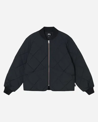 Stussy Dice Quilted Liner Jacket In Black