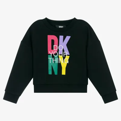 Dkny Babies' Girls Black Logo Sweatshirt