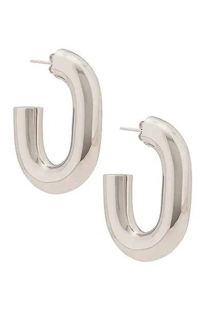 Rabanne Xl Link Hoops In Silver