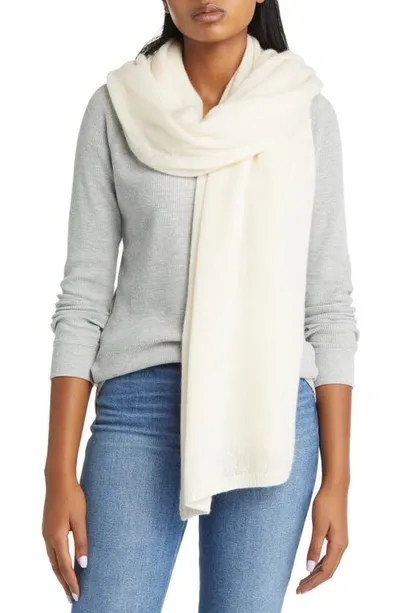 Nordstrom Recycled Cashmere Scarf In Ivory Cloud