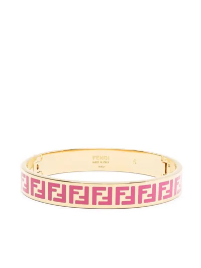 Fendi Armband Mit Ff-print In Pink