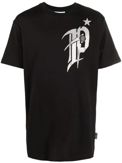 Philipp Plein Logo-print Short-sleeved T-shirt In Black