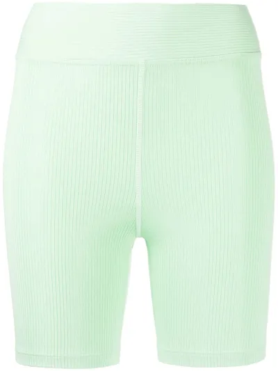 The Upside Solstice Mid Rise Spin Shorts In Mint