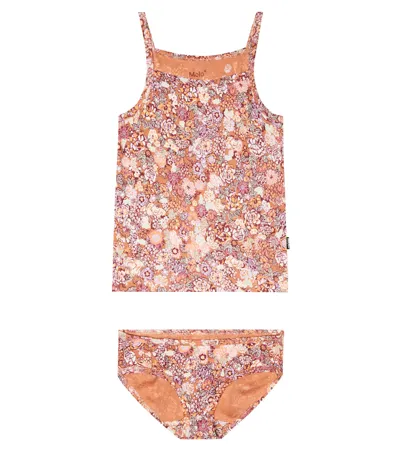 Molo Kids' Janice Tank Top And Briefs Set In Bloom