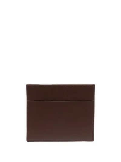 Jil Sander Embossed-logo Cardholder In Brown