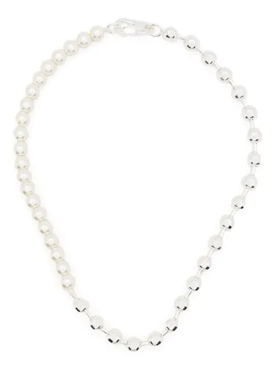 Bimba Y Lola Faux-pearl Embellished Necklace In White