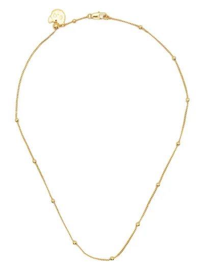 Bimba Y Lola Bear-pendant Chain-link Necklace In Gold