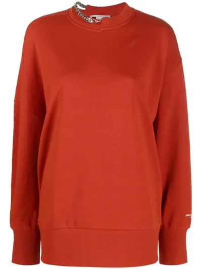 Stella Mccartney Falabella Chain Sweatshirt In Orange