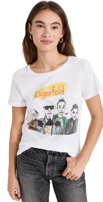 Unfortunate Portrait Lagerfeld Tee In White