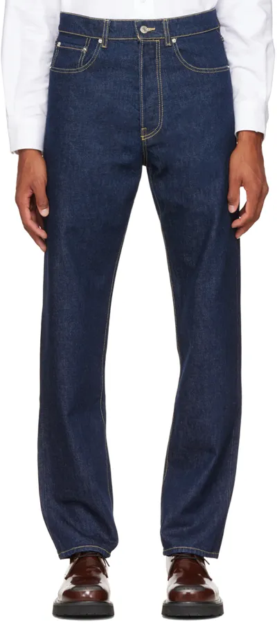 Kenzo Slim Fit Straight Leg Jeans In 78 - Ink