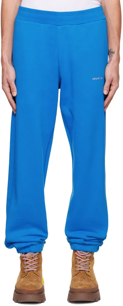 Moncler Blue Bonded Lounge Pants In 73r Blue