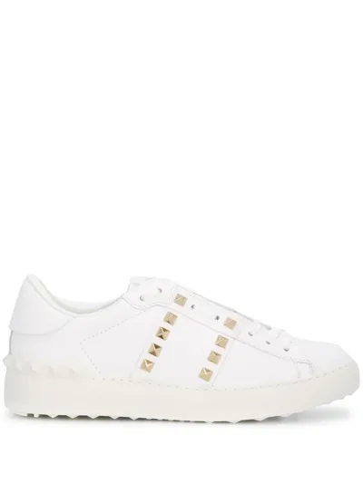 Valentino Garavani Rockstud-embellished Low-top Sneakers In White